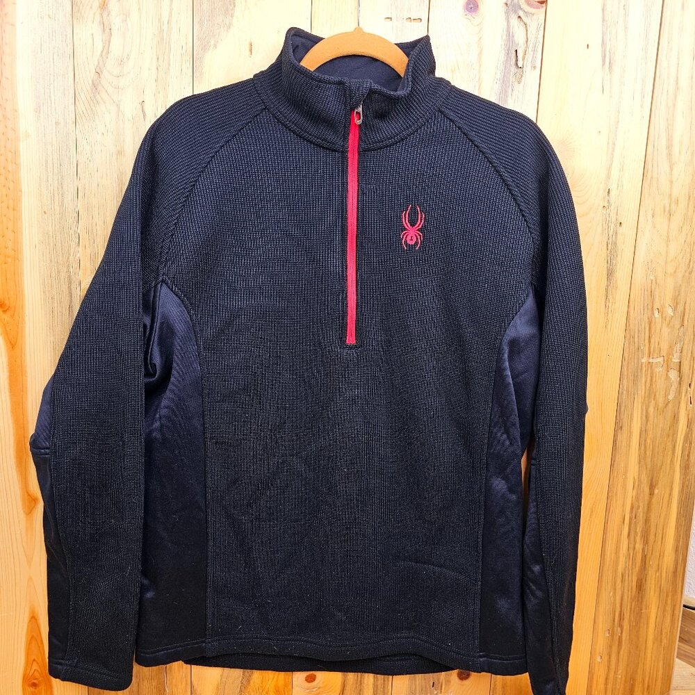 Spyder Outbound 1/4 Zip Sweater Jacket Black Size L